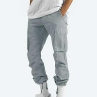 Binmer Muške hlače višestruki džepovi na otvorenom ravno tipom fitness hlače hlače pantalone