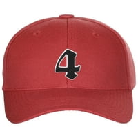Daxton Strukturirana kapa za bejzbol kapa Stari Engleski A do Z Plotov broj Početni crveni, broj 4