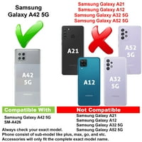 Vibecover tanak futrola kompatibilna za Samsung Galaxy A 5G, ukupna zaštitna zaštita Fle TPU, klavirske