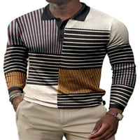 Niuer casual polo majica za muškarce dugih rukava casual rever u boji boje