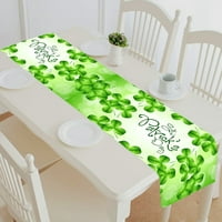 Zelena djetelina sa zelenim stolom za trkač Placemat stolnjak za kućni dekor