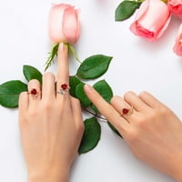 U Rose Cvjetni prsten Podesivi dainty cvijet otvoreni prstenovi nakit Vjenčanje Valentine pokloni za žensku djevojku