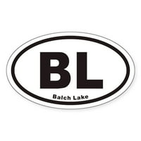 Cafepress - Balch Lake BL euro ovalna naljepnica - naljepnica