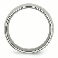 Od nehrđajućeg čelika brušena pola okruglog vjenčanog prstena 9 9. MAN Classic Dovodio modni nakit za