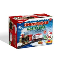 Toyvian božićni voz set Električni željeznički igrački sa zvučnim željezničkim prugama za dječji poklon