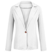 Košulje za žene Ležerne prilike sa dugim rukavima Čvrsti okrugli decline Cardigan 3xl