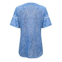 WHLBF Žene TOS Clearence Ženska modna tiskana majica kratkih rukava Bluza Okrugli vrat Ležerne prilike
