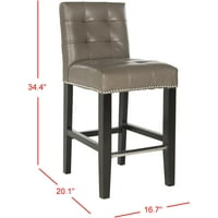 Thompson 24 kožna stolica sa srebrnim nailheads glina