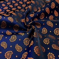 Veze za muškarce Paisley plave s narančastim klasičnim kravate s džepnim trgom