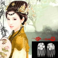 Male kineske mladenke za mladenke vjenčani češalj za kosu Side mamus kose pin - bijela