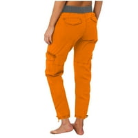 Teretne hlače ClearAance ženske casual solidne boje visoki struk joggers hlače lagane a-line labave