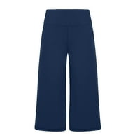Gacuw Capri pantalone za žene Drćene palika pantalone plus veličina Regularne fit duge hlače Lounge