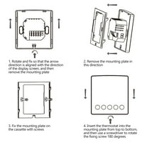 Programibilna električna za podno grijanje i dodirni kontrola Unutarnji konstantni kontroler LCD displej