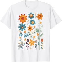Cvjetni grafički šareni vintage cvjetni novost divlja cvjetna majica
