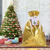 MachineKome božićne torbe za bombone za grickalice za zaklopke za pakiranje torbica Xmas Print Party