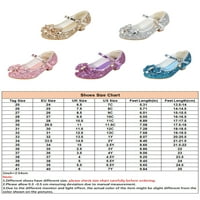 WAZSHOP Kids Heels Sandale okrugli prsti Mary Jane Glitter Princess Cipele Luk niske potpetice Crpke