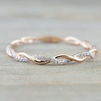 Godišnjički prsten dijamantski oblik odgovarajućim prsten za slaganje prstena