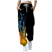 Tking Fashion ženske hlače modne casual Gigital Color Printing Casual Sportske hlače Labave pantalone