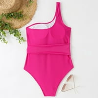 Divlji ženski kupaći kupaći kostim na ramenu Tummy Coveryit korut (ružičasta m)
