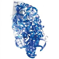 Curl virds traka - plava bijela iridescentna