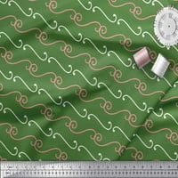 Soimoi Green Poly Georgette tkanina Twir Sažetak ispis tkanina od dvorišta