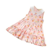 CACOMMARK PI Toddler Girls Dress Clearence bez rukava Sweet Cvjetni print ruff haljina