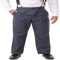 ThepiratesRing Steampunk Victorian Cosplay kostim arhitekt muške hlače Hlače C - Grey - XL
