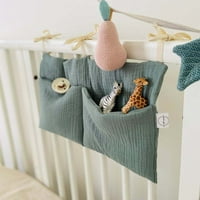 Farfi džepovi za pohranu kreveta za dječje krevetiće s kaišnim pamučnim vlagom-otporno na viseći viseći