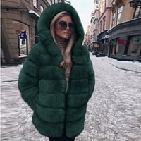 Ženske lagane jakne patchwork srednje dužine kaputić sa kapuljačom zeleni xxxl
