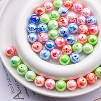 Feildoo akrilni okrugli čari, šarene akrilne perle Privjesci Čarms za DIY naušnice Privjesci za oblikovanje