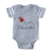 Cafepress - LadyBug Charlotte - Slatka novorođenčad za bebe nogomet