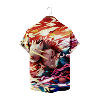 Anime Demon Slayer Cosplay New 3D print T majice Ljeto Havaji plaža Muškarci Žene V-izrez Loose kratkih