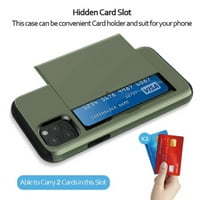 Držač kartice iPhone CASE Dvostruki sloj otporan na udarca s teškim zaštitom