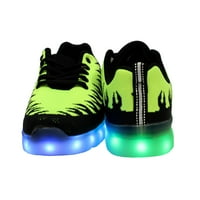 Obiteljski osmjesi LED svjetlosne tenisice niske vrhunske čipke ženske cipele Inferno plamen Zelena