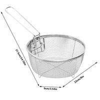JULAM košare od nehrđajućeg čelika s košarom za ručice za lonac za nehrđajući čelik za čips lukne prstenove i pileća krila kuhinja kuhinja za pomfrit fizički