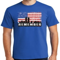 Mens sećaju 9-11, 11. septembra pamučna majica, velika kraljevska plava