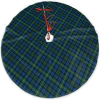Clan Kerr Crvena i šuma Zelena škotska Tartan Tradicionalna suknja za božićnu drvcu Rustikalni Xmas