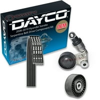 Dayco Glavni pogon serpentinski komponentni komponentni kompatibilan sa Hyundai Sonata 3.3L V 2006-2010