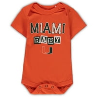 Novorođen i novorođenčad Garb Orange Miami Hurricanes Baby Block Otis Bodysuit