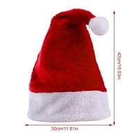 Božićni santa šešir za odrasle Classic Crveni božićni odmor Party Party kostim