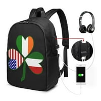 Italijanski Shamrock zeleni ruksak lagani laptop ruksak za laptop za školu putovanja Žene Muškarci Djevojke