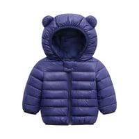 Zimske kapute za bebe dječaka Dječja djeca slatka lagana puffer podstavljena jakna u evo hoodie topla