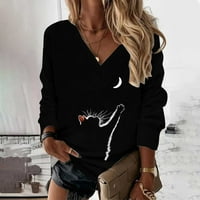 Ženska modna ležerna košulja s dugim rukavima dukserica Top džemper džemper hot8sl4488801