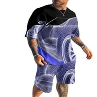 Capreze muns pidžama set elastična struka u boji za ubod u boji sa loungewear Sport trenerke za crtanje