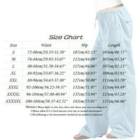 LisingTool posteljine žene ženske ležerne u boji labavi džepovi elastični pojas struk hlače dugih pantalona