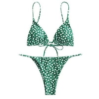 Set Ženski push-up beavywward kupaći kostimi zavoja zavoja za bandeau bikini Brazilski kupaći kostimi Tankenis set dame kupaće kostime