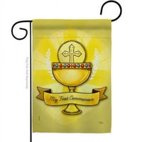 Breeze Decor G153065-BO My Holy Community Garden Zastava religioznih prvih 18. In. Dvostrane ukrasne