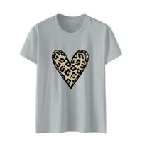 Ženske casual vrhove Žene kratkih rukava O izrez Love Print Tops bluza majica