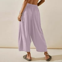 Corashan ženske visoke strukske tanke ravne hlače sa džepovima