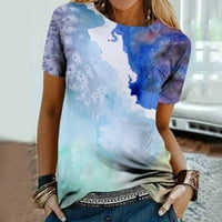 Ženska ljetna kratka rukava slatka grafička tiskana tee, casual simpatične grafičke majice za žene Ljeto